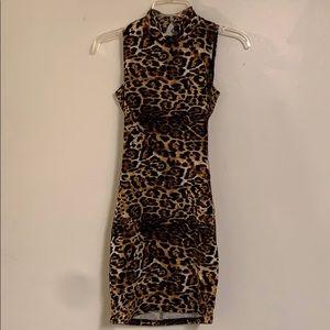 Leopard mini dress small